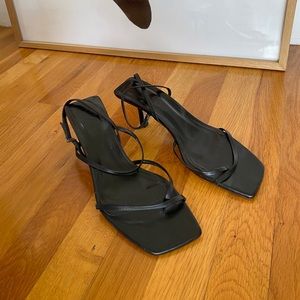Zara scrappy heeled sandal